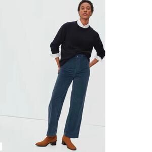 Everlane The Corduroy Wide-Leg Pant in Navy size 6